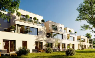 Wohnen im Grünen, Nähe Badeteich! Reihenhäuser in attraktiver Lage, 3-4 Zimmer auf 68 m² bis 152 m² inklusive Gartens, Terrasse, Keller und Garage!