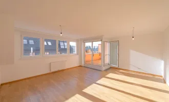 ++NEU++ IDEAL AUFGETEILTE, HELLE 4 ZIMMER DACHWOHNUNG, INSGESAMT 18 M2 TERRASSEN, OBKIRCHER MARKT & HUGO WOLF PARK NÄHE!