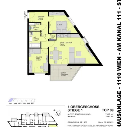 BEZUGSFERTIG: Großzügige, helle 3-Zimmer-Wohnung - Top 1.09 - Bild 2