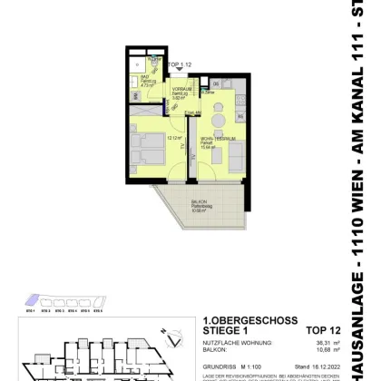 BEZUGSFERTIG: 2-Zimmer-Wohnung mit Balkon - Top 1.12 - Bild 2