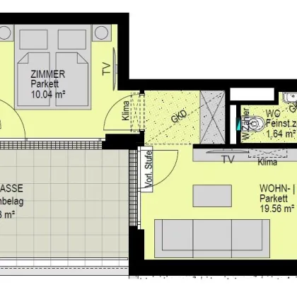 BEZUGSFERTIG: Klein, aber fein: Klimatisierte 2-Zimmer-Wohnung mit Terrasse - Top 1.22 - Bild 3