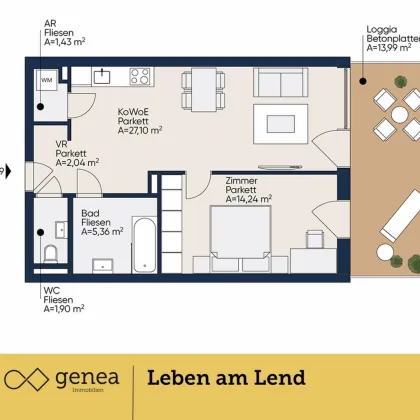 Leben mit Stil inmitten des Trendbezirks Lend | Erstbezug | Provisionsfrei | Home-Lend - Bild 2