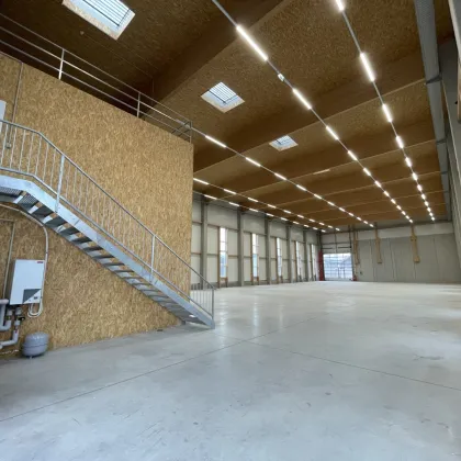 LAGERHALLE (BJ 2022) mit integrieter Bürofläche in logistisch perfekter Linzer Zentralraumlage - (hochregaltaugliche) Innenhöhe 9 m - staufreie Verkehrsanbindung - max. Flexibilität dank moderner Bauweise! - Bild 2