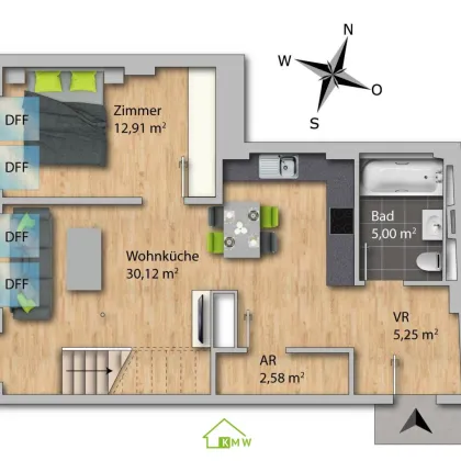 Hochwertige Dachgeschoßwohnung in ruhiger, zentraler Lage - Top 10 - Bild 2