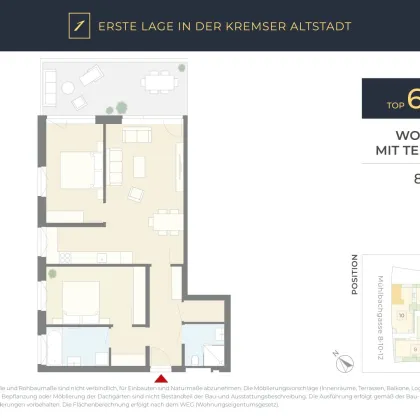 ERSTE LAGE: Attraktive Familienwohnung mit 18 m² Terrasse - Bild 2