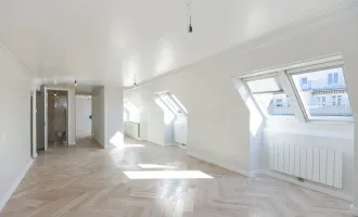 Lichtdurchflutete 74m² DACHGESCHOSSWOHNUNG - ERSTBEZUG nach Sanierung - 1040 Wien