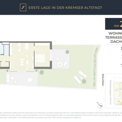 ERSTE LAGE: Kompakte Stadtwohnung mit Terrasse und herrlicher Grünfläche - Bild 2