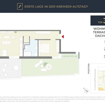 Hochwertige Studentenwohnung im 1. OG, Wohnkomfort auf einer Wohnfläche von 54 m² und einer Freifläche von 61 m² garantiert! - Bild 2