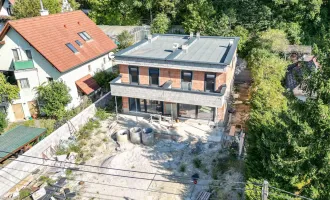 Neubau-Doppelhaus mit riesigem Garten und eigenem Waldstück | 4 Zimmer | Südseitiger Garten/Terrasse | Vollunterkellert | Luftwärmepumpe | Carport | 2 Einheiten verfügbar