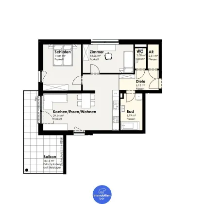 Top C11 Eferding/Pupping moderne Eigentumswohnung - !! Herbstaktion: jetzt 1+1 gratis Parkplatz !! - Bild 2