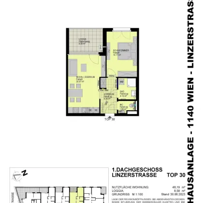 PROVISIONSFREI: 2 Zimmerwohnung im 14. Bezirk - Top 30 - Bild 2