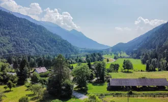 LEBEN IM EINKLANG MIT DER NATUR...! MEHRFAMILIENHAUS MIT MEHREREN WOHNUNGEN, AUSBAUPOTENTIAL FÜR WEITERE WOHNUNGEN, VIEL STAURAUM UND 3.300 m² BAULAND DIREKT AM ALPE-ADRIA-TRAIL!