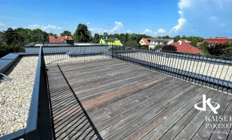 Erstbezug, perfekter Grundriss, große Dachterrasse mit Fernblick, belagsfertig!