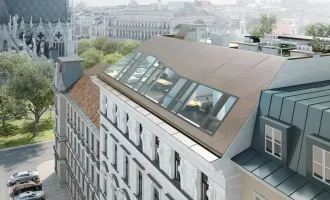 Penthouse-Planung mit direktem Blick auf die Votivkirche: Genehmigter Rohdachboden zur Realisierung