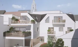 PROVISIONSFREI | 3 Zimmer Wohnung mit Terrasse (1.DG) inkl. zwei Tiefgaragenstellplätze | Hochstraße | Fertigstellung Mitte 2025 (Gebäude D - Top 7)