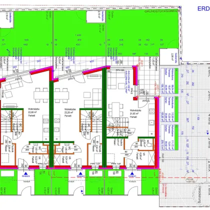 NEU! ++ NEUER KAUFPREIS ++ Exklusive Reihenhäuser mit Fußbodenheizung & -kühlung ++ 2 PKW-Stellplätze je Haus ++ Garten/Terrasse ++ Ziegelmassivbauweise ++ Schlüsselfertig ++ Fischamend - Bild 2