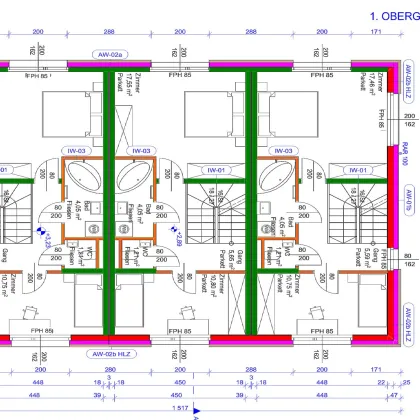 NEU! ++ NEUER KAUFPREIS ++ Exklusive Reihenhäuser mit Fußbodenheizung & -kühlung ++ 2 PKW-Stellplätze je Haus ++ Garten/Terrasse ++ Ziegelmassivbauweise ++ Schlüsselfertig ++ Fischamend - Bild 3