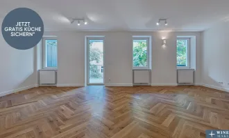 STIL-ALTBAU mit GROSSEM BALKON! Erstbezug in generalsaniertem Wohnprojekt in zentraler Lage