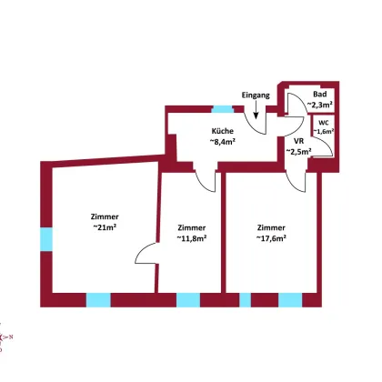 U1 in 5 Minuten erreichbar - Kurzzeitvermietung möglich - Lift im Haus - Zusammenlegung von Wohnungen möglich - Dachgeschoß Ausblick - Bild 2