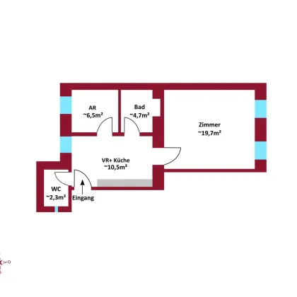 U1 in 5 Minuten erreichbar - Kurzzeitvermietung möglich - Lift im Haus - Zusammenlegung von Wohnungen möglich - Dachgeschoß Ausblick - Bild 3