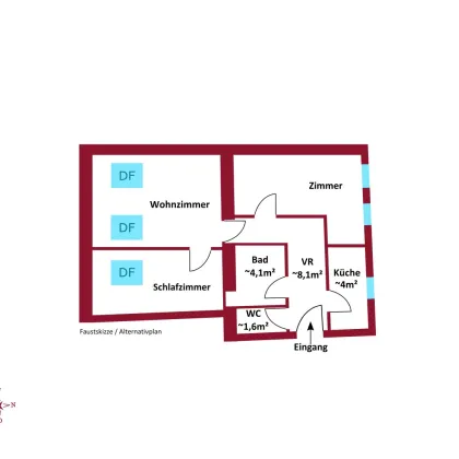 U1 in 5 Minuten erreichbar - Kurzzeitvermietung möglich - Lift im Haus - Zusammenlegung von Wohnungen möglich - Dachgeschoß Ausblick - Bild 3