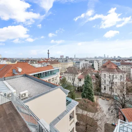 Dachterrassenwohnung mit Weitblick über Wien | PKW-Tiefgarage | Parkausrichtung | 2 Terrassen (28,6m²) | 2 Gehminuten zur U6 | 9 Min. in den 1. Bezirk - Bild 2