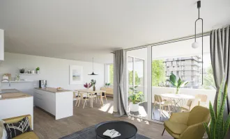 Moderne Stadtwohnung, 48,80m²  in Graz - Erstbezug mit Balkon in der 3.Etage mit hochwertiger Ausstattung