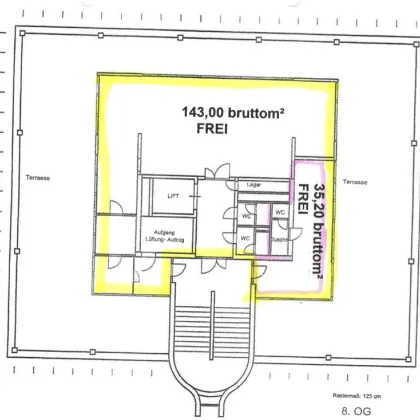 Großes Büro mit riesiger Terrasse im 8. OG | 2 Zimmer | 178m2 - Bild 2