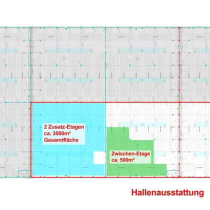 5.000 bis 6.250m² moderne Gewerbehalle mit bis zu 9.000m² Lagerfläche - Laderampen, Autobahnanschluss, uvm. - Bild 3