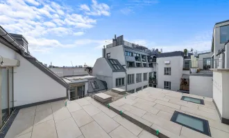 Erstbezug Innenhof Dachterrassenwohnung | Ca. 30m² Freiflächen | 2 Minuten zur Mariahilferstr. | 2 Minuten zur U6 und U3