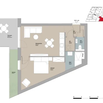 Erstbezug | 2-Zimmer Wohnung mit kleinem Eigengarten - Bild 2