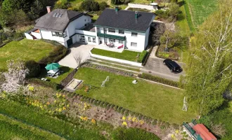 MIT VIDEO: Charmantes 2 Familien Landhaus in erhöhter Lage mit traumhafter Aussicht und idyllischer Gartenanlage im Murtal