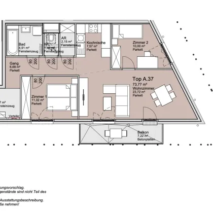 6. Liftstock! Provisionsfreie 3 Zimmer Familienwohnung unweit der Alten Donau - Bild 3