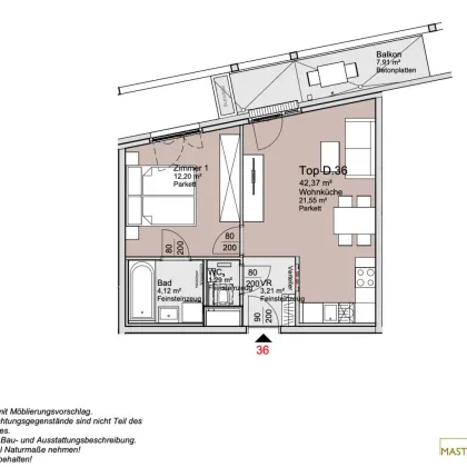 *Alte Donau* 2 Zimmer Wohnung im 5. Liftstock! - Bild 3