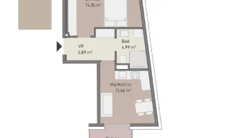 Aktionspreis bis Baustart - 2 Zimmer Starterwohnung mit Balkon im Zentrum