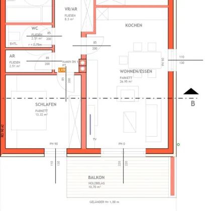 Pram bei Ried/I - Attraktive 3-Zimmer-Wohnung (Top IV) mit Balkon und Carport – NEUBAU - Bild 3