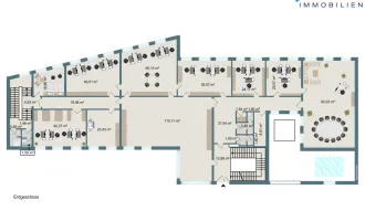 +BÜRO-Einheiten ab 24 m² anmietbar+ ab € 8,50 netto plus BK, Gesamt 545m² möglich +derzeit 10 Räume auch noch auf zusätzliche Räume aufteilbar +Teeküche+ Toiletten +optionale PKW Stellplätze+ optionaler Keller+D+