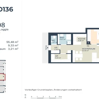 TOP 8 - Erstbezug! Moderne Eigentumswohnung | Provisionsfrei | Loggia | Echtholzparkett | WP | PV-Anlage | Klimavorbereitung | Barrierefrei | Garagenplatz | Kellerabteil - Bild 2