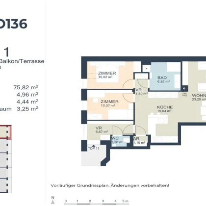 TOP 11 - Provisionsfreie Eigentumswohnung in Erstbezug | Fußbodenheizung | WP | PV-Anlage | Echtholzparkett | Barrierefrei | Balkon/Terrasse | Garagenplatz | Kellerabteil | Klimavorbereitung - Bild 2