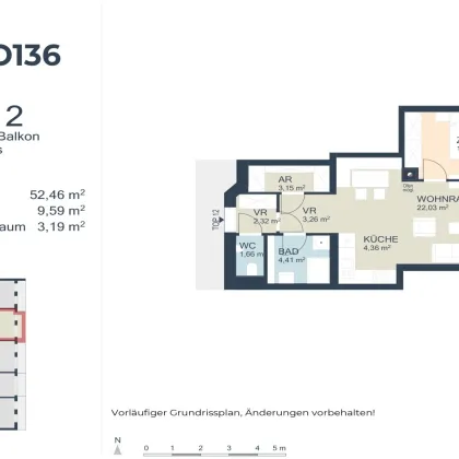 TOP 12 - Erstbezug! Moderne Eigentumswohnung | Provisionsfrei | WP | Echtholzparkett | PV-Anlage | Barrierefrei | Balkon | Garagenplatz | Klimavorbereitung | Kellerabteil - Bild 2