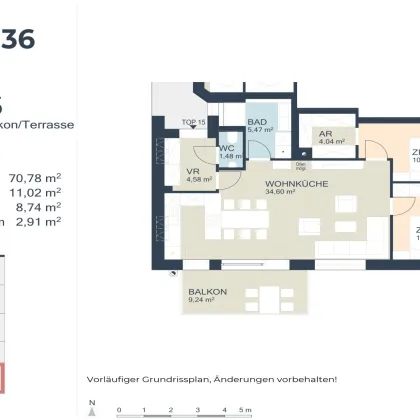 TOP 15 - Erstbezug! Moderne Eigentumswohnung | Provisionsfrei | Fußbodenheizung | WP | PV-Anlage | Echtholzparkett | Barrierefrei | Balkone/Terrassen | Garagenplatz | Klimavorbereitung | Kellerabteil - Bild 2