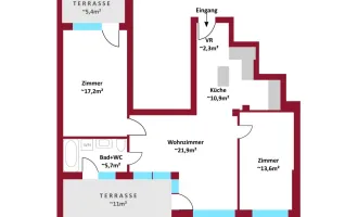 Neubau/Erstbezug I Außenflächen: Terrassen, Balkone & Dachterrassen I Schlüsselfertig I Luftwärmepumpe inkl. Kühlung I