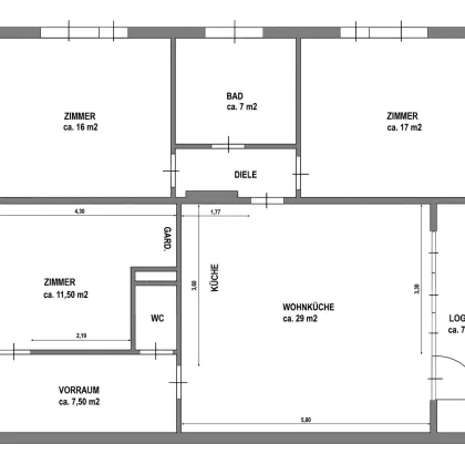 Große 4-Zimmer Neubauwohnung mit Loggia (ca. 100m2) + Pkw-Stellplatz  ++ 2485 Wampersdorf Nähe Pottendorf - Bild 3