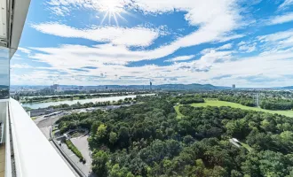 Exklusive Traumwohnung mit Panoramablick im Mischek Tower (nähe UNO City) -  mit Blick auf Donaupark und Donauturm