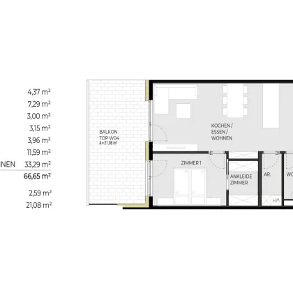 Provisionsfrei: 2-Zimmerwohnung (Top W04) - Hatting ROSSKOGEL - Bild 3