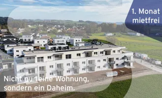 Fantastische 2 Zimmer Terrassenwohnung 1.9 in Hagenberg | Erstbezug | Fernblick | 1. MONAT MIETFREI