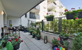 Moderne Terrassenwohnung mit Garten und Garagenstellplatz - ideal für Familien!