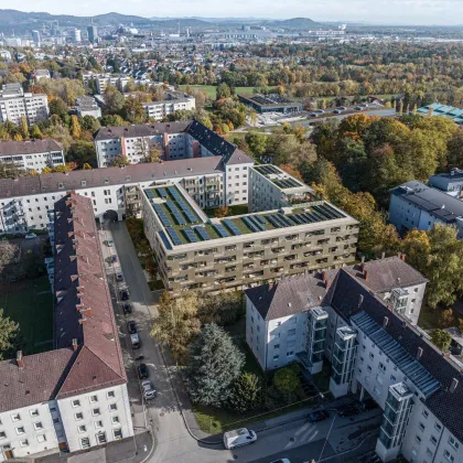 Beeindruckende 105 m² Luxusdachterrasse mit  Ausblick + Barrierefreiheit + Panoramafenster + Niedrige Betriebskosten dank innovativem Energiekonzept samt Deckenkühlung = Ein einzigartiger nachhaltiger Wohntraum! - Bild 2