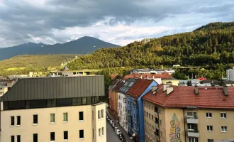 Traumhafte  Balkon/Terrassenwohnung in Innsbruck: 7. Etage mit 109m² Wfl,  mit Balkon, Terrasse & T-Garage!