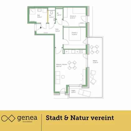 Provisionsfrei | Traumhafte Wohnungen in Jakomini Verde Haus K | Urban & Naturnah - Bild 2